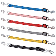 CHGCRAFT 6Pcs 6 Colors Adjustable PP Pet Dog Extended Leash, Reflective Traction Ropes, with Alloy Swivel Clasps, Mixed Color, 248~345x15.5x3mm, 1pc/color(AJEW-CA0002-66)