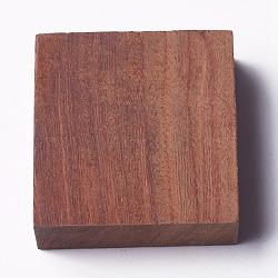 Square Wooden Pieces for Wood Jewelry Ring Making, Wood Ring Materials, with Different Natural Wooden Textures, Sienna, 31x31x11mm(WOOD-WH0101-29K)