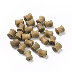 Sandalwood Beeds, Bamboo Stick, Tan, 7.6~8.5x10~10.3mm, Hole: 1.6~2mm, about 1200pcs/500g(WOOD-K007-01A)