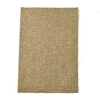 Polyester Imitation Linen Fabric, Sofa Cover, Garment Accessories, Rectangle, Tan, 29~30x19~20x0.09cm