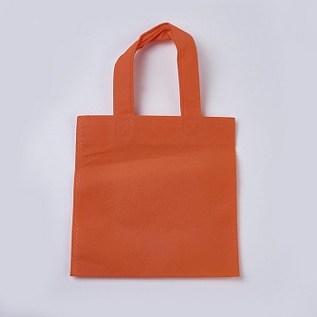 Eco-Friendly Reusable Bags, Non Woven Fabric Shopping Bags, Orange, 33x19.7cm