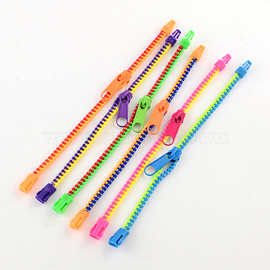 Plastic Zipper Bracelets(X-BJEW-A060-M3)-2