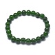 Natural TaiWan Jade Bead Stretch Bracelets(BJEW-K212-B-019)-2
