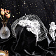 Bridal Flower Rhinestone Mesh Veil Cloth Hair Bands(OHAR-WH0001-14A)-4