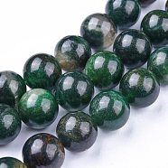 Natural Fuchsite Beads Strands, Round, 10~10.5mm, Hole: 1mm, about 37pcs/Strand, 15.16 inch(38.5cm)(G-K412-02-10mm)