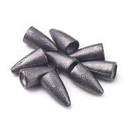 Bullet Weights Sinker, Fishing Weights Sinkers, for Fishing, Platinum, 20g/0.7oz, 25x13mm, Hole: 1/2mm(X-FIND-WH0043-83G)