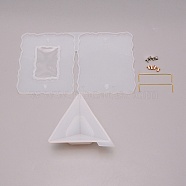 DIY Photo Frame Silicone Molds, Resin Casting  Molds, For UV Resin, Epoxy Resin Jewelry Making, with Brass & Iron Findings, White, 120x200x6.5mm, Hole: 3.5mm, Inner Diameter: 115.5x94.5mm(DIY-WH0188-44)