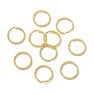 Brass Twist Jump Rings, Lead Free & Cadmium Free, Open Jump Rings, Real 24K Gold Plated, 18 Gauge, 10x1mm, Inner Diameter: 8mm(KK-O143-31G)