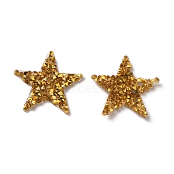 Star Hotfix Rhinestone, Costume Accessories, Sewing Craft Decoration, Gold, 35x37x2.5mm(DIY-WH0188-99C)