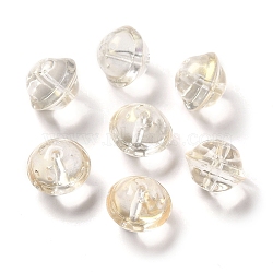 Transparent Glass Beads, Round, Goldenrod, 15.5x12mm, Hole: 1.8mm(GLAA-A012-05F)