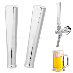 Chromium Plating Brass Beer Tap Handle, Beverage Dispenser Faucet Adaptor Handle, Home Brewing Supplies, Platinum, 113x23.5x17.5mm, Hole: 7.5mm(FIND-WH0152-141)