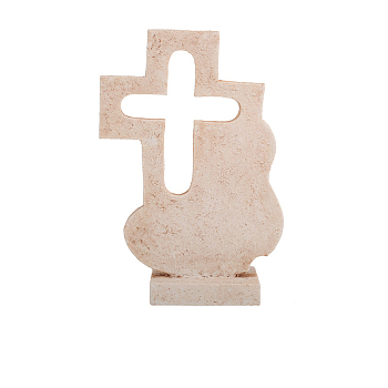 Resin Cross Figurines, for Home Office Desktop Decoration, Antique White, 52x135x208mm