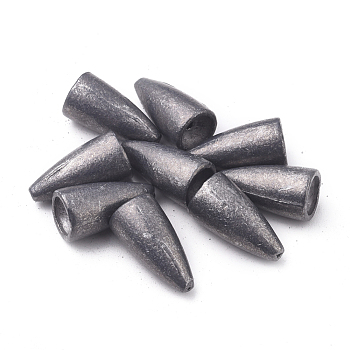 Bullet Weights Sinker, Fishing Weights Sinkers, for Fishing, Platinum, 20g/0.7oz, 25x13mm, Hole: 1/2mm
