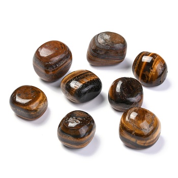 Natural Tiger Eye Beads, Healing Stones, for Energy Balancing Meditation Therapy, No Hole, Nuggets, Tumbled Stone, Vase Filler Gems, 22~30x19~26x18~22mm, about 60pcs/1000g