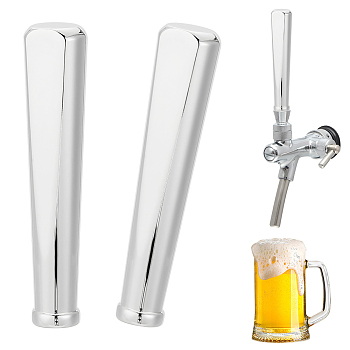 Chromium Plating Brass Beer Tap Handle, Beverage Dispenser Faucet Adaptor Handle, Home Brewing Supplies, Platinum, 113x23.5x17.5mm, Hole: 7.5mm