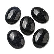 Synthetic Blue Goldstone Cabochons, Oval, 30x21.5~22x5~8.5mm(G-C115-01B-49)