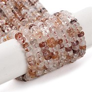 Natural Red Hematoid Quartz/Ferruginous Quartz Beads Strands, Rondelle, 4x2mm, Hole: 0.8mm, about 173~177pcs/strand, 15.39~15.67''(39.1~39.8cm)(G-H292-A07-01)