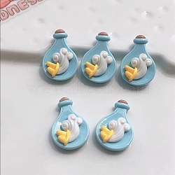 Summer Beach Opaque Resin Cabochons, Flatback Cartoon Cabochons, for DIY Crafts Scrapbooking Phone Case Decor, Bottle, 27x19mm(FIND-SX0001-061)