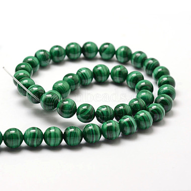 Brins de perles naturelles de malachite(G-O143-10-10mm)-2