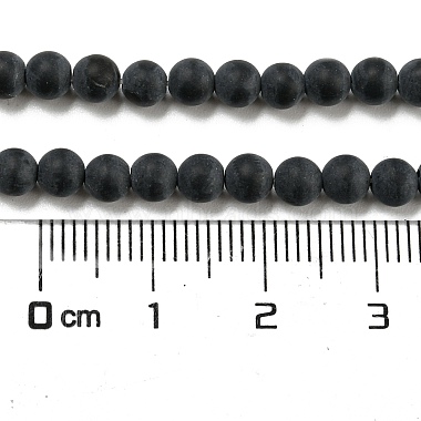 Grade A Natural Black Agate Beads Strands(G447-2)-2
