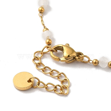 collier chaîne à maillons ronds en perles de verre(NJEW-M198-01G)-4
