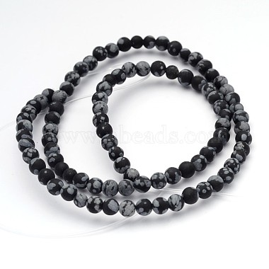 perles de pierre gemme obsidienne naturelle de flocon de neige(X-G-J338-03-4mm)-2