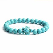 Turquoise Bracelet with Elastic Rope Bracelet, Male and Female Lovers Best Friend(DZ7554-12)