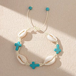 Bohemian Starfish & Shell Braided Beaded Bracelets, Summer Beach Bacation Bracelets for Women(JD8912-6)