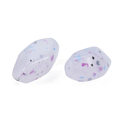 Marbled Stone Style Opaque Acrylic Beads, Nuggets, Thistle, 19.5x12~12.5x9~9.5mm, Hole: 1.4mm(OACR-G009-03D)