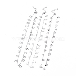 304 Stainless Steel Pendant Necklaces, with Lobster Claw Clasps, Mixed Shapes, Stainless Steel Color, 17.83 inch~18.50 inch(45.3~47cm)(NJEW-K119-32P)