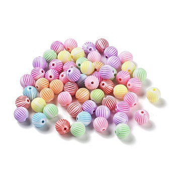Craft Style Opaque Acrylic Beads, Round, Mixed Color, 9.5mm, Hole: 1.8mm, about 980pcs/500g