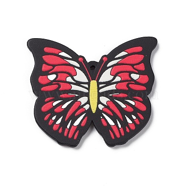 FireBrick Butterfly Resin Pendants