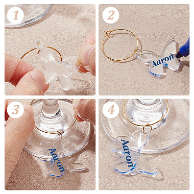 Transparent Acrylic Butterfly Wine Glass Charms(AJEW-AB00114)-5