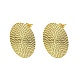 Ion Plating(IP) 304 Stainless Steel Stud Earring Findings(STAS-L024-001G-02)-1