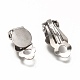 304 Stainless Steel Clip-on Earring Findings(X-STAS-L259-001C-P)-1