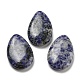 perles de jaspe tache bleue naturelle(G-B050-15)-1