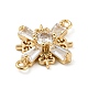Brass Pave Clear Cubic Zirconia Connector Charms(KK-G478-02F-KCG)-2
