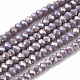 Electroplate Opaque Solid Color Glass Beads Strands(X-EGLA-Q112-B15)-1