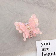 Butterfly Acrylic Claw Hair Clips, Hair Accessories for Women & Girls, Pink, 65x58x42mm(PW-WG49228-04)