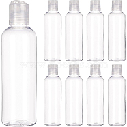 PET Plastic Press Cap Transparent Bottles, Refillable Bottles, Clear, 160x46mm(MRMJ-BC0001-37)