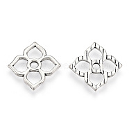 Tibetan Style Alloy Pendants, Cadmium Free & Lead Free, Flower Charms, Antique Silver, 20.5x20.5x1.5mm, Hole: 2.5mm(PALLOY-T075-211AS)