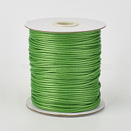 Eco-Friendly Korean Waxed Polyester Cord, Lime Green, 1mm, about 169.51~174.98 Yards(155~160m)/Roll(YC-P002-1mm-1179)