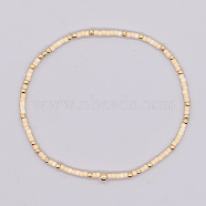 Bohemian Style Rainbow Glass & Brass Beaded Handmade Fashion Women's Bracelet(QD2599-18)