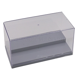 2-Level Trasparent Acrylic Toys Action Figures Display Boxs, Dustproof Minifigures Display Case with Base, Gray, 10.5x20x10cm(PAAG-PW0001-146C)