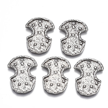 Alloy Pendants, Cadmium Free & Nickel Free & Lead Free, Thailand Sterling Silver Plated, 25.5x19.5x2mm, Hole: 1.4mm