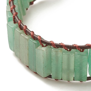 Bracelet rectangle en perles d'aventurine verte naturelle(BJEW-JB08198-03)-4