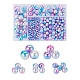 497Pcs 5 Style Rainbow ABS Plastic Imitation Pearl Beads(OACR-YW0001-07C)-1