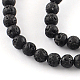 Dyed Natural Lava Rock Gemstone Round Bead Strands(G-R293-02)-1