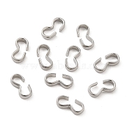 304 Stainless Steel Quick Link Connectors, Chain Findings, Number 3 Shaped Clasps, Stainless Steel Color, 7.5x3.5x1.5mm(STAS-P336-05B-P)