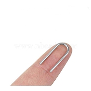 Brass Wire Jump Rings, U Hanger Hooks, for DIY Pendant Making, Platinum, 20x6x0.7mm(KK-WH0033-42)